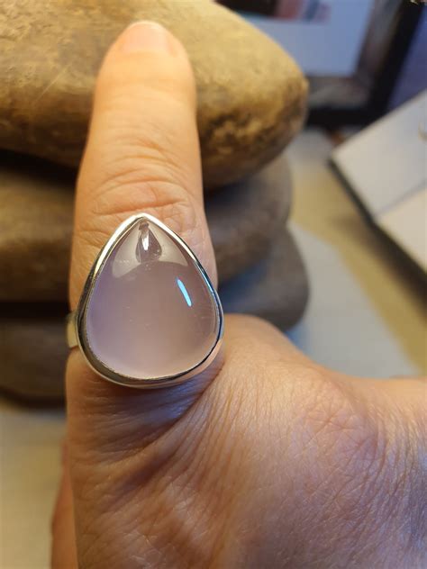 New 100 Genuine Aa Clear Rose Quartz Ring In 925 Sterling Etsy