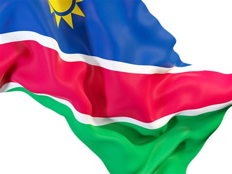 Waving Flag Closeup Illustration Of Flag Of Namibia
