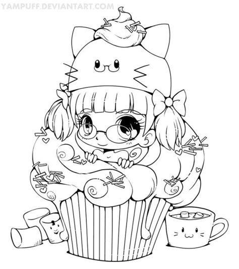When you're done with these, you can check out all of our animal coloring pages. Cupcake | Chibi coloring pages, Cute coloring pages ...