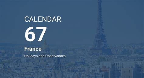 Year 67 Calendar France