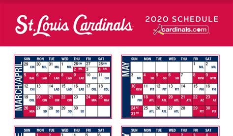 Major league baseball trademarks and copyrights are used with permission of major league baseball. Cardinals Announce 2020 Regular Season Schedule | ArchCity ...