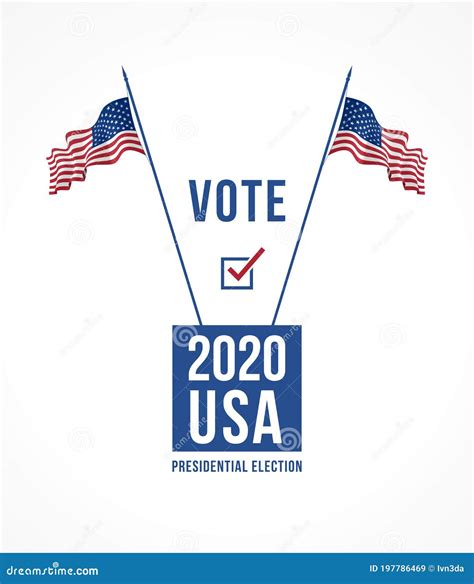 Us Presidential Election 2020 Usa Election Poster With Box Text