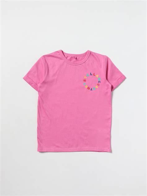 Stella Mccartney Logo T Shirt Pink Stella Mccartney T Shirt