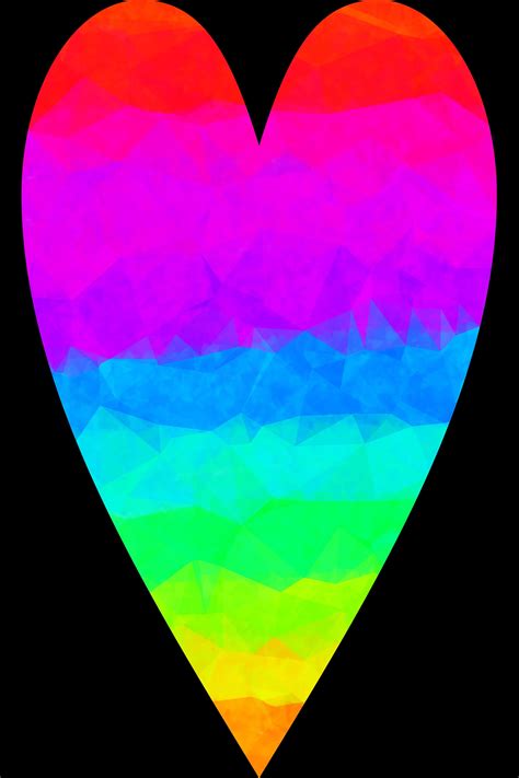 Rainbowloveheart Rainbows Love Heart Love Heart Rainbow Color