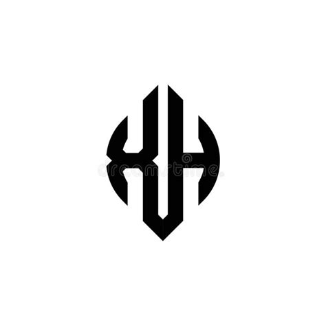 Xh Logo Monogram Geometric Shape Style Stock Vector Illustration Of