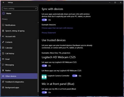 Windows 10 Settings Menu The Privacy Tab Cnet