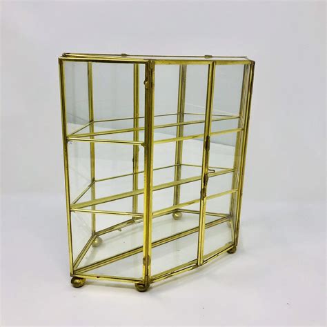 5 out of 5 stars (158) 158 reviews. Vintage Brass Mirrored Curio Cabinet , Gold Toned Glass ...