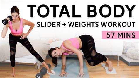 Total Body Workout With Weights Sliders Mins Circuit Tabata Home Workout Youtube