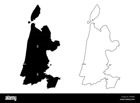 north holland province kingdom of the netherlands holland map vector illustration scribble