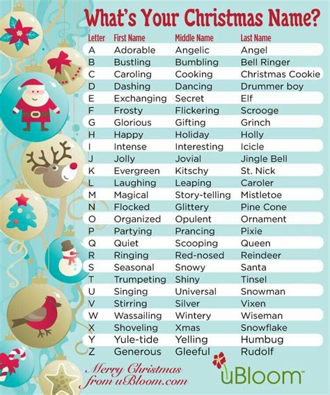 Pin by Sherri Dodd Hein on Crazy Name Game  Christmas party themes