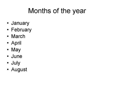 Esl English Powerpoints Months Of The Year