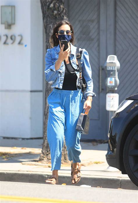 Jessica Alba In A Blue Denim Jacket Was Seen Out In Los Angeles 0830
