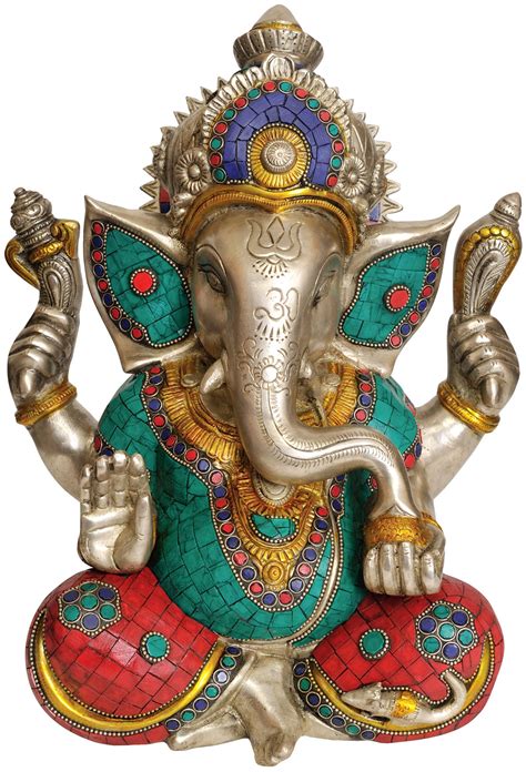 12 Lord Ganesha In Brass Handmade Made In India Exotic India Art