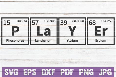 Player Periodic Table Svg Cut File By Mintymarshmallows Thehungryjpeg