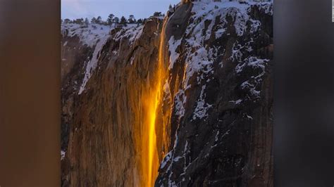 Así Se Ve El Fenómeno De La Cascada De Fuego En El Parque Nacional