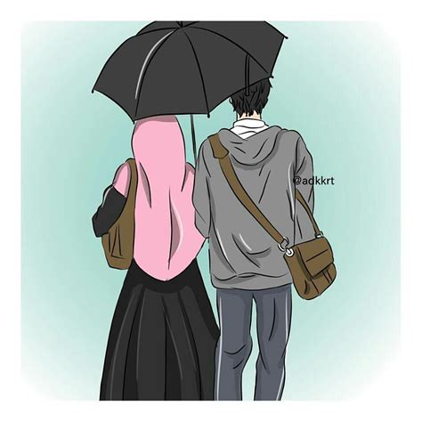 Cute Muslim Couples Cute Couples Girls Cartoon Art Cute Cartoon
