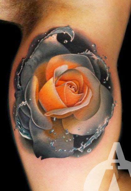 Red rose flower tattoo design. Rose tattoo by Andres Acosta | Post 11976 | Rose tattoos ...