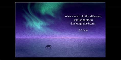 Cg Jung When A Man Is In The Wilderness It Is The Darkness That