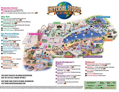 Universal Studios Orlando Park Maps - Cities And Towns Map