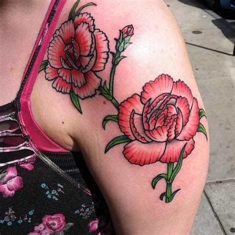 Carnation Tattoos Designs Ideas And Meaning Tattoos For You