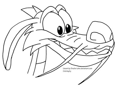 Mulan is an animated movie released by disney in 1998, based on an ancient chinese story. Mushu Coloring Pages at GetColorings.com | Free printable ...