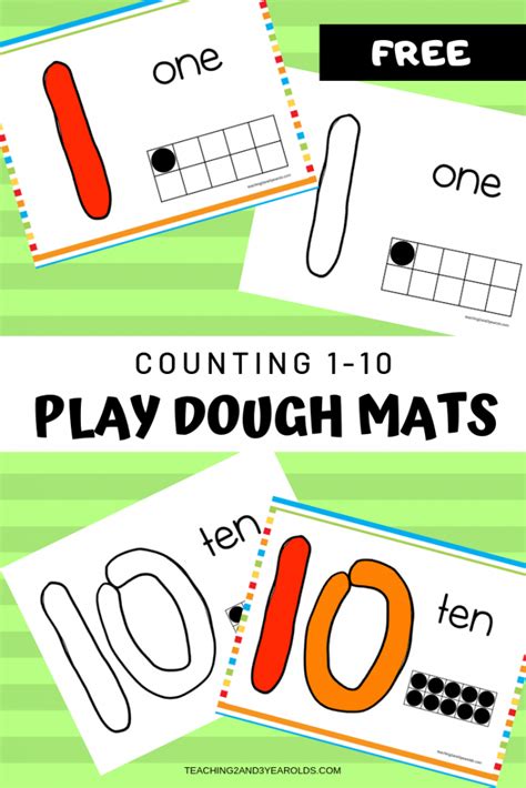 Free Counting Play Dough Printable Mats For Toddlers And Preschoolers