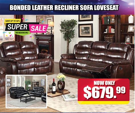 Create the perfect sanctuary with stylish bedroom furniture. Living Room Clearance sale! Bonded leather Recliners are now $679.99! Deal is taking place ...