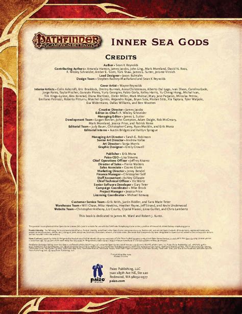 Pathfinder Campaign Setting Inner Sea Gods 9781601255976 Ebinpub