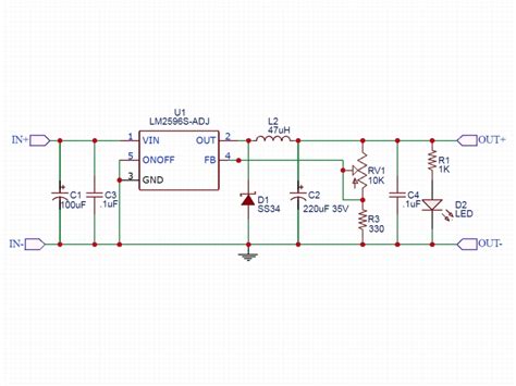 Typical application (fixed output voltage versions). Lm2596 Dc Dc Step Down Schematics - PCB Designs