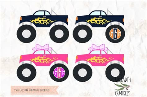 Monster truck birthday svg 3rd birthday svg third party | etsy. Monster truck SVG, PNG, EPS, DXF, PDF for cricut, cameo By ...