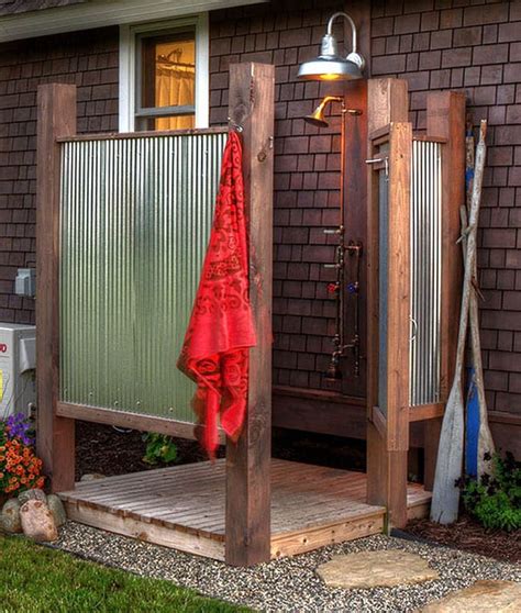32 Beautiful And Easy Diy Outdoor Shower Ideas A Piece Of