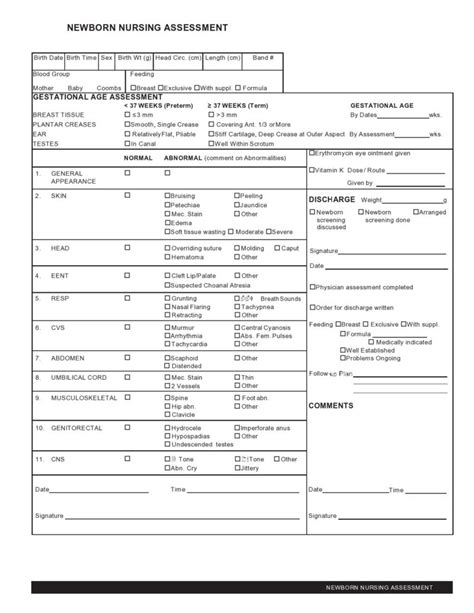 39 Printable Nursing Assessment Forms Examples Fillable Form 2023