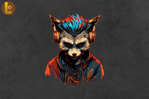Badass Gangster Racoon By Mulew Art Thehungryjpeg