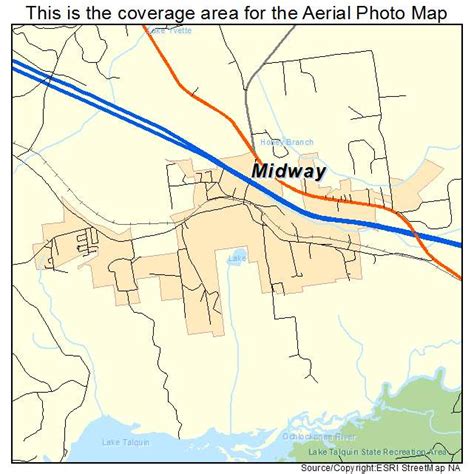Aerial Photography Map Of Midway FL Florida