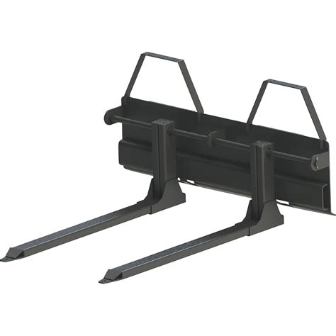 Load Quip Adjustable Skid Steer Fork Attachment — 4000 Lb Capacity
