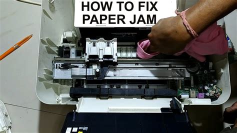 How To Fix Paper Jam On HP Printer Open Door And Clear Jam HP Deskjet Printer YouTube