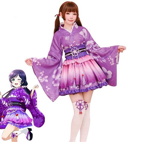 Love Live Nozomi Tojo Kimono Anime Cosplay Costumi Cosplay Costumi Shop