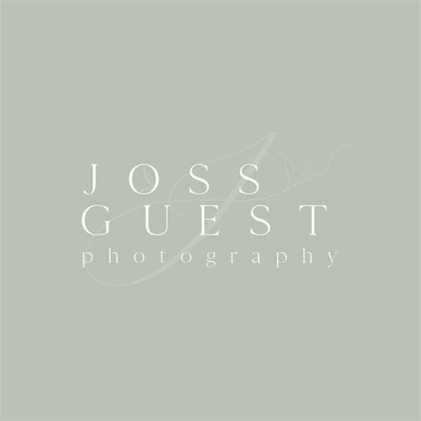 The Words Joss Guest Photography Are Written In White On A Pale Green