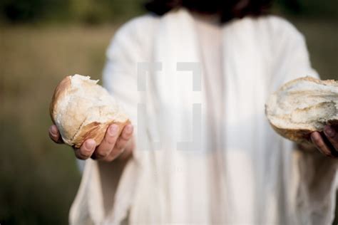 Jesus Breaking Bread — Photo — Lightstock