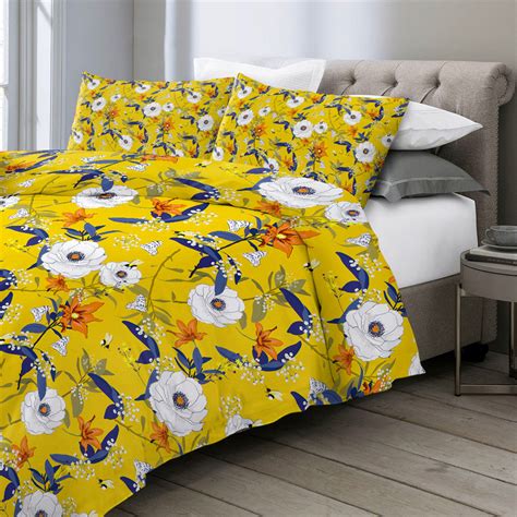 Yellow Floral Bedding Set Beddiny