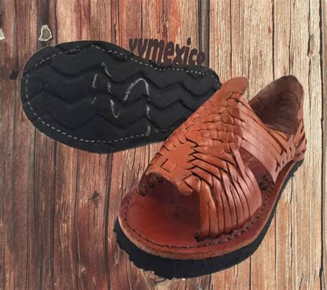 Mens Leather Huaraches Sandals Made In Mexico With Tire Sole Etsy