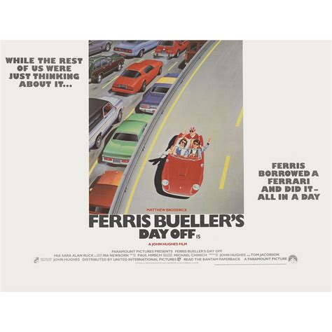Ferris Buellers Day Off Original British Film Poster At 1stdibs