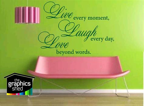 Wall Quote Art Sticker Live Laugh Love Sticker Decal Home Design Cute