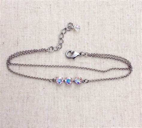 Sparkling Crystal Anklet Crystal Anklet Ankle Bracelet Etsy 日本