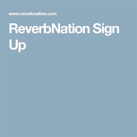 Reverbnation Sign Up Signup Signs Ios Messenger
