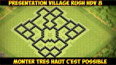 Hdv 8 Village Rush Efficace And Design Clash Of Clans Youtube