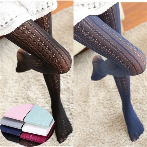 Spring Summer Girls Tights Hollow Striped Sexy Stockings Women Female