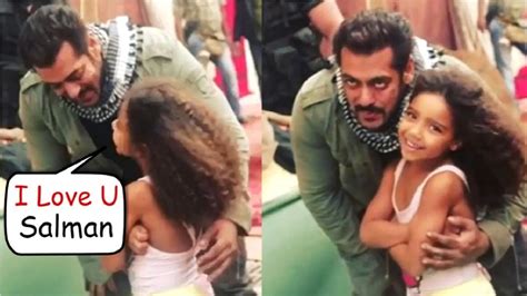 Salman Khan Cutest Moment With Little Girl Fan On Set Of Latest Movie
