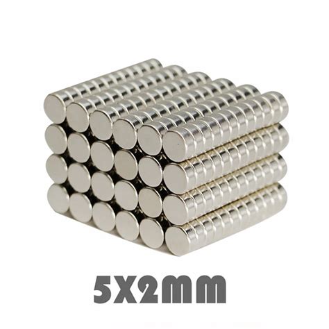 100pcs 5x2 Mm Neodymium Magnets N35 Super Powerful Magnets Small Round