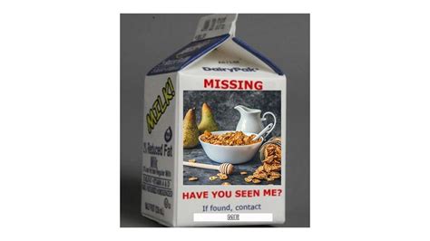 Free Missing Milk Carton Template